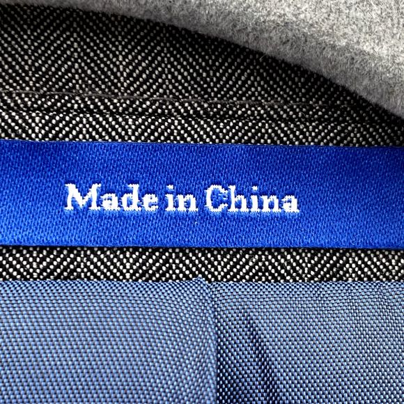 Vince Camuto Jacket Adult 48L Gray Striped Wool Slim Fit Blazer Coat Formal Mens - Picture 7 of 13